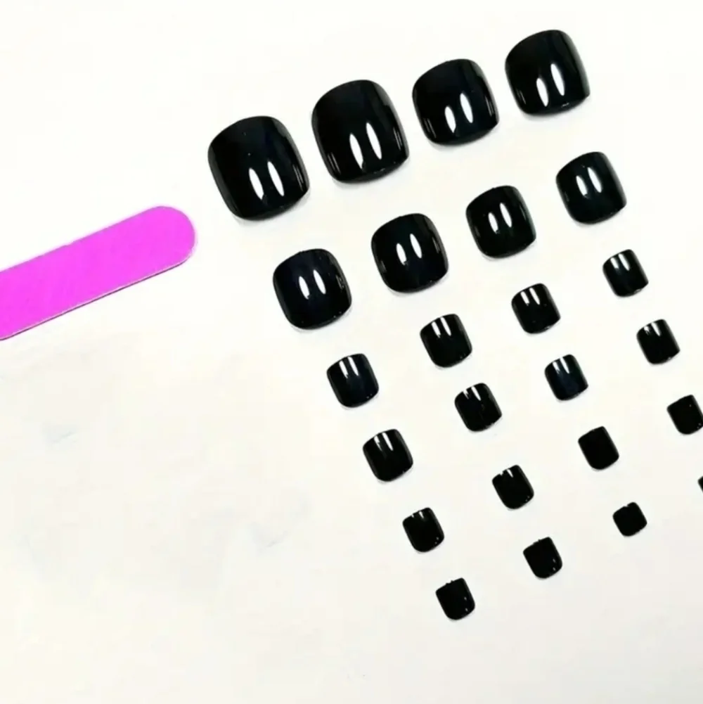 24 Pieces Fake Toe Press On Nails